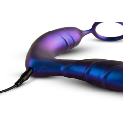 HUEMAN Cockring + Plug vibrant Black Hole Hueman 11 x 3.3cm